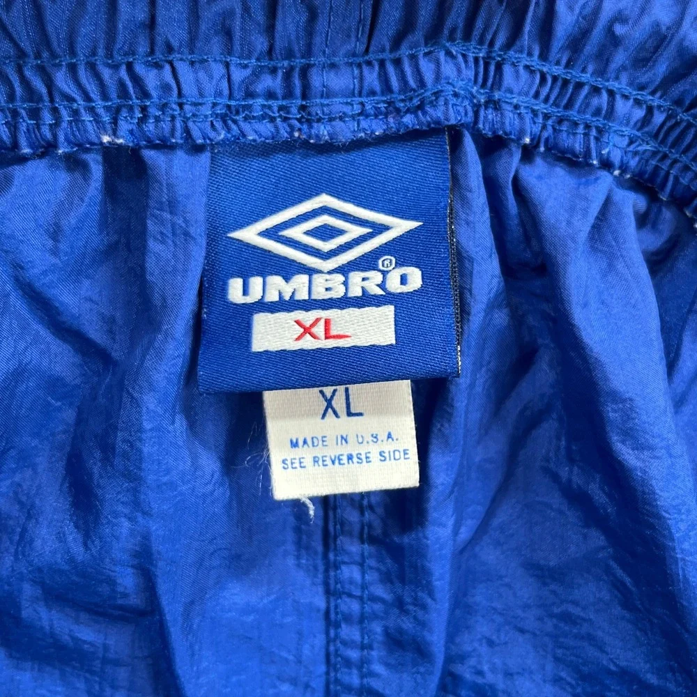 Umbro Shorts Mens XL Blue Soccer Athletic Nylon Made in USA Vintage Athleisure